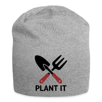 Garden Tool Plant It Logo - Jersey Beanie - heather grey - Front