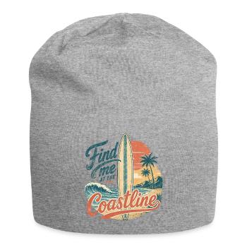 Find me at the coastline - Jersey-Beanie - Grau meliert - Vorne