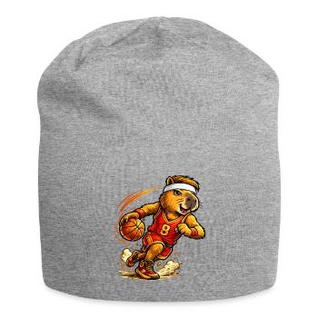 Süßes Capybara spielt Basketball - Jersey-Beanie - Grau meliert - Vorne