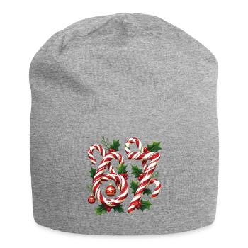 Candy 67 Christmas Design - Jersey Beanie - heather grey - Front