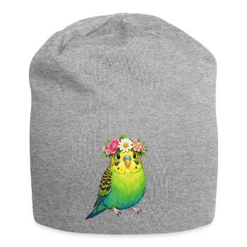 Budgerigar - Jersey Beanie - heather grey - Front