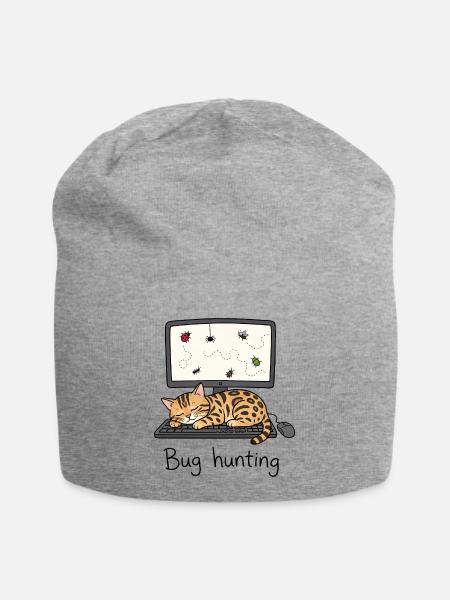 Bengal Katze IT & Programmer Humor - Jersey-Beanie - Grau meliert