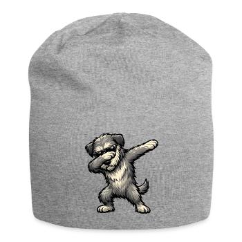 Dabbing Irish Wolfhound - Jersey Beanie - heather grey - Front