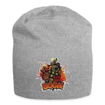 Boom Handgranate – Cooles Comic Grafitti Design - Jersey-Beanie - Grau meliert - Vorne