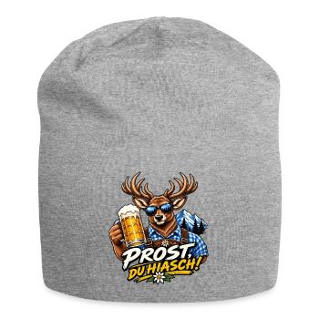 Prost du Hiasch - Prost du Hirsch - Volksfest - Jersey-Beanie - Grau meliert - Vorne