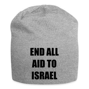 END ALL AID TO ISRAEL - Jersey-Beanie - Grau meliert - Vorne