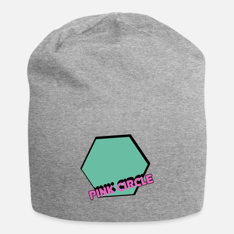 Vintage Sechseck mit Text - Jersey-Beanie - Grau meliert