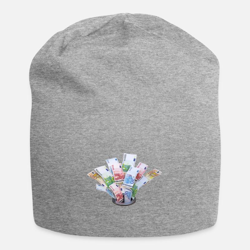 Geldverschwendung 3D - Jersey-Beanie - Grau meliert