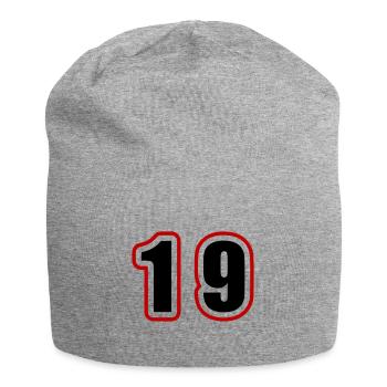 19 Nombre Collège - Bonnet en jersey - gris chiné - Devant