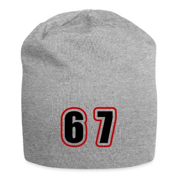 67 Zahl College - Jersey-Beanie - Grau meliert - Vorne
