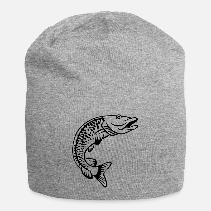 Hecht - Jersey-Beanie - Grau meliert