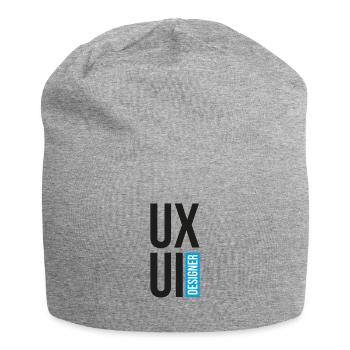 UX UI Designer | Computergrafik Geschenk - Jersey-Beanie - Grau meliert - Vorne