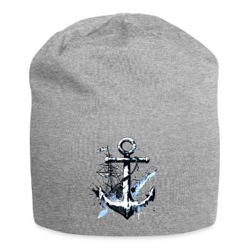 Navire d’ancre Voilier Art Marin Marin - Bonnet en jersey - gris chiné - Devant