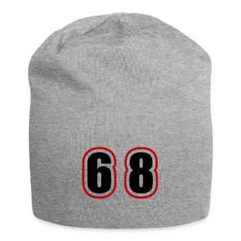 68 Zahl College - Jersey-Beanie - Grau meliert - Vorne