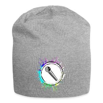 Mikrofon Symbol - Jersey-Beanie - Grau meliert - Vorne
