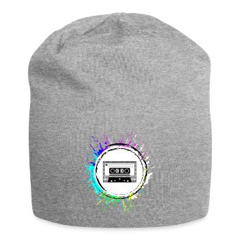 Kassette Symbol - Jersey-Beanie - Grau meliert - Vorne