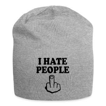I hate people - Bonnet en jersey - gris chiné - Devant