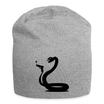 Black Snake - Jersey Beanie - heather grey - Front