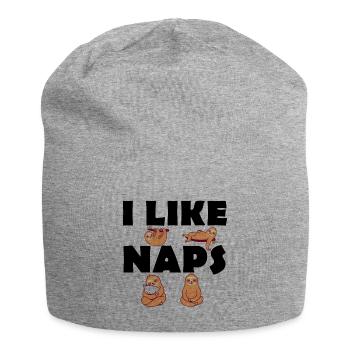 I like Naps - Faultiere - Langschläfer - Jersey-Beanie - Grau meliert - Vorne
