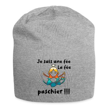 La fée pas chier - Bonnet en jersey - gris chiné - Devant