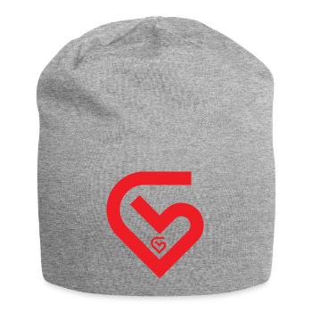 Herz Schatz Lieblingsmensch Ich liebe Dich - Jersey-Beanie - Grau meliert - Vorne