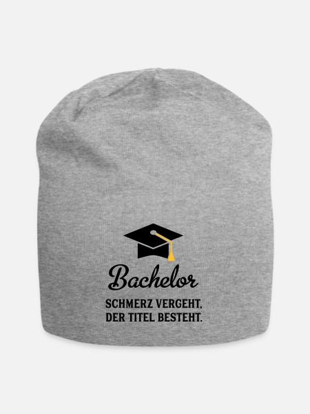 bachelor - Jersey-Beanie - Grau meliert