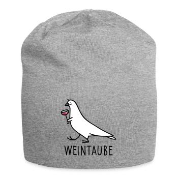 Wein -Taube - Jersey-Beanie - Grau meliert - Vorne
