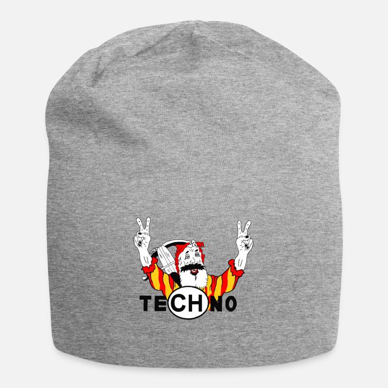 Techno, Wiltsch, Frech, Schweiz - Jersey-Beanie - Grau meliert