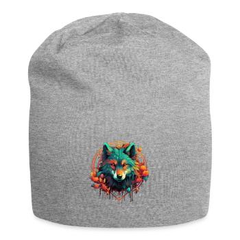 Cercle de loups attrape-rêves - Bonnet en jersey - gris chiné - Devant