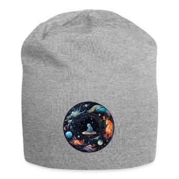 Cosmic Journeys - Jersey Beanie - heather grey - Front