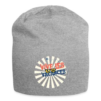 LONG LIVE THE HOLIDAYS. HOLIDAY. HAPPY HOLIDAYS. - Jersey Beanie - heather grey - Front