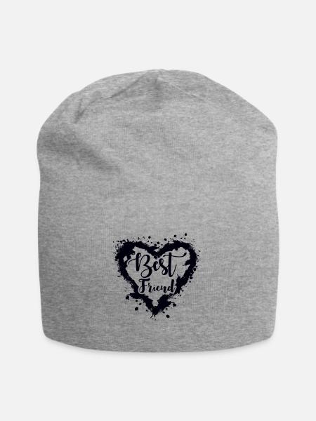 Bester Freund - Jersey-Beanie - Grau meliert