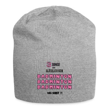 Badminton Badmintonerin Spielerin Badmintonspiel - Jersey-Beanie - Grau meliert - Vorne