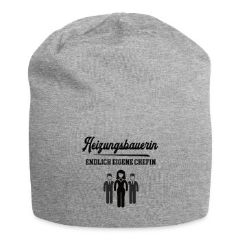 Heizungsbauerin Chefin Selbstständigkeit Firma - Jersey-Beanie - Grau meliert - Vorne