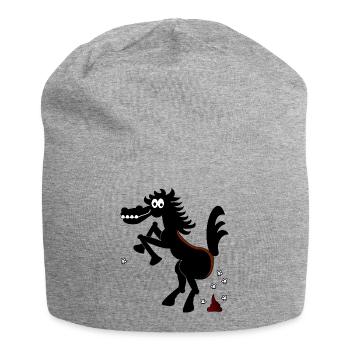 Cheval sauvage 'n mouches (ddp) - Bonnet en jersey - gris chiné - Devant