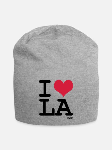 i love la - los angeles by wam - Jersey Beanie - heather grey