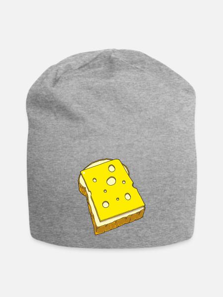 Käsebrot - Jersey-Beanie - Grau meliert