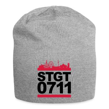 STGT 0711 - Jersey-Beanie - Grau meliert - Vorne
