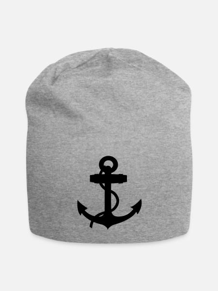 ancre - Bonnet en jersey - gris chiné