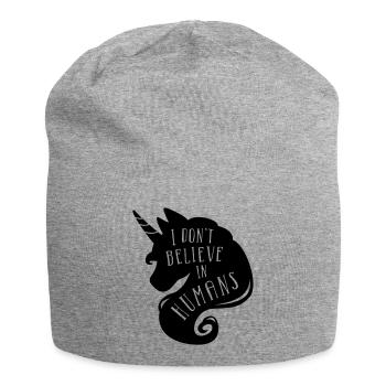 I don´t believe in humans - unicorn - Bonnet en jersey - gris chiné - Devant