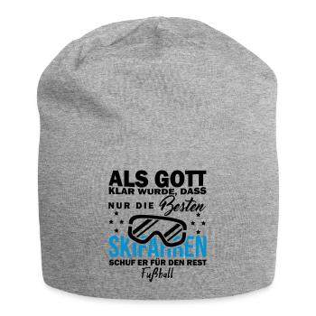 Skifahren vs. Fußball II - Jersey-Beanie - Grau meliert - Vorne
