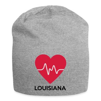 Herz Louisiana - Jersey-Beanie - Grau meliert - Vorne