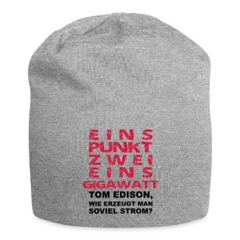 1.21 Gigawatt wie erzeugt man soviel Strom 2farbig - Jersey-Beanie - Grau meliert - Vorne