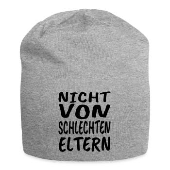 Nicht von schlechten Eltern - Jersey-Beanie - Grau meliert - Vorne