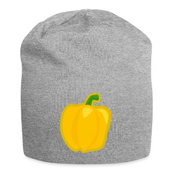 paprika chilli chili pepper citrus veggie vegetable - Jersey Beanie - heather grey - Front