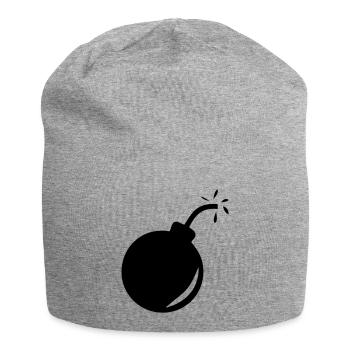 bombe_1 - Bonnet en jersey - gris chiné - Devant