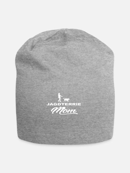 MOM MUTTER DOG HUND WOMAN JAGDTERRIER - Jersey-Beanie - Grau meliert