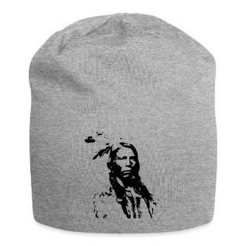 Indianer - Jersey-Beanie - Grau meliert - Vorne