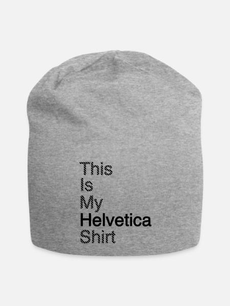 Typografie Shirt Grafikdesign Geschenkindee - Jersey-Beanie - Grau meliert
