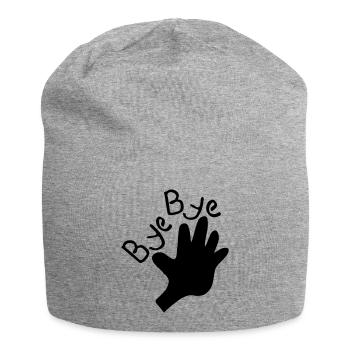 Bye Bye txt & hands - Jersey Beanie - heather grey - Front